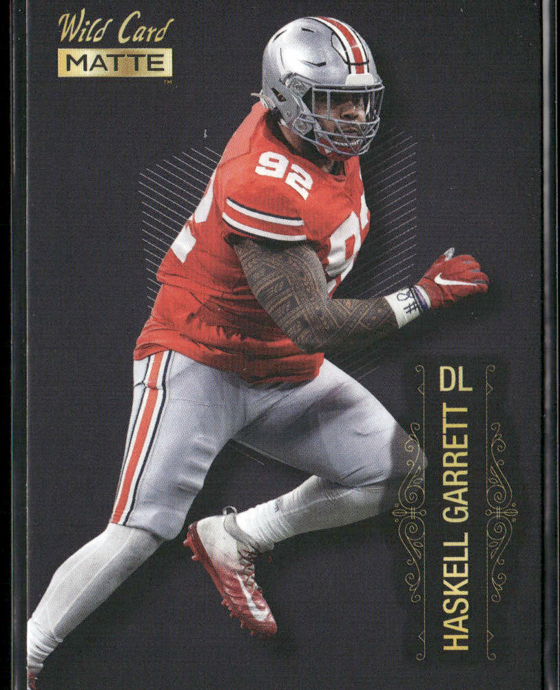 Haskell Garrett 2022 Wild Card Matte Black #MB-46 Ohio State Buckeyes front