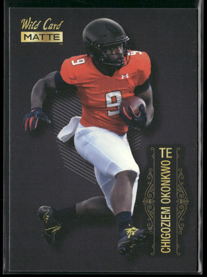Chigoziem Okonkwo 2022 Wild Card Matte Black #MB-126 Maryland Terrapins front