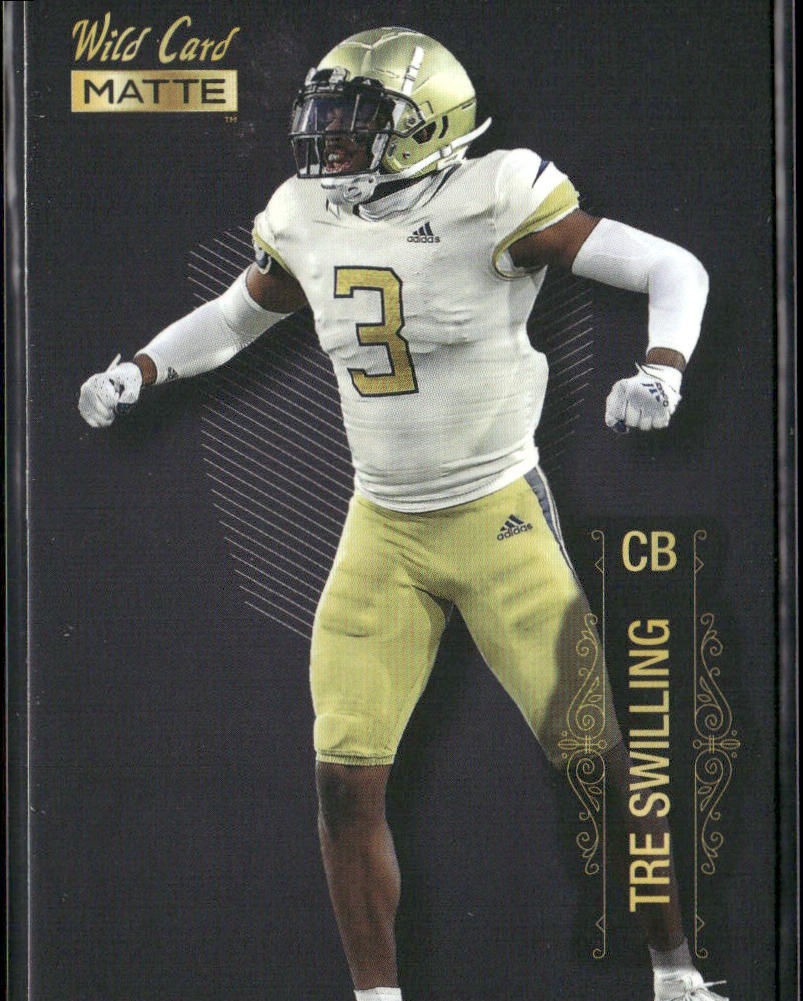 Tre Swilling 2022 Wild Card Matte Black #MB-106 Georgia Tech Yellow Jackets front