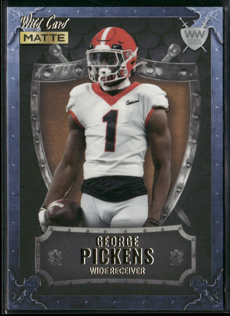 George Pickens 2022 Wild Card Matte Weekend Warrior Cobalt/Black/Orange #WW-18