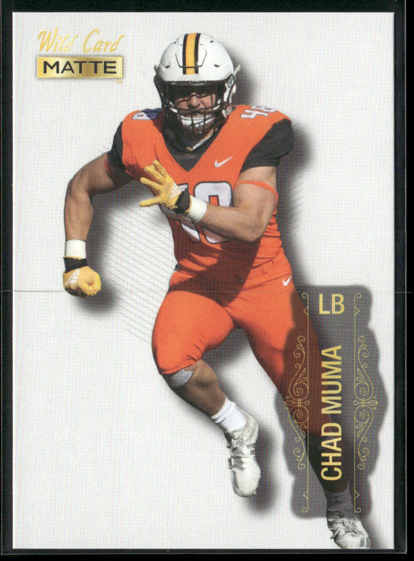 Chad Muma 2022 Wild Card Matte White #MB-129 Wyoming Cowboys