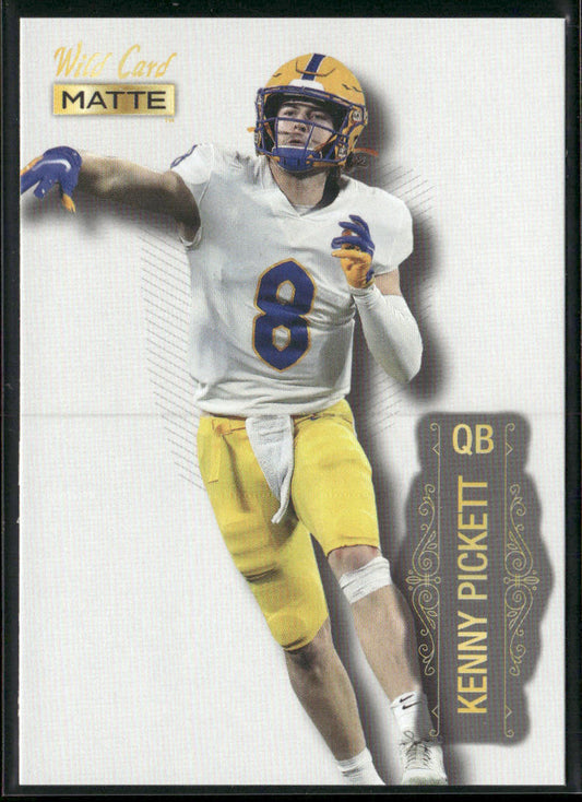 Kenny Pickett 2022 Wild Card Matte White #MB-76 Pittsburgh Panthers