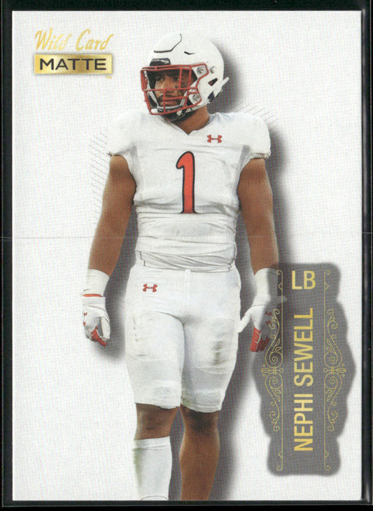 Nephi Sewell 2022 Wild Card Matte White #MB-95 Utah Utes