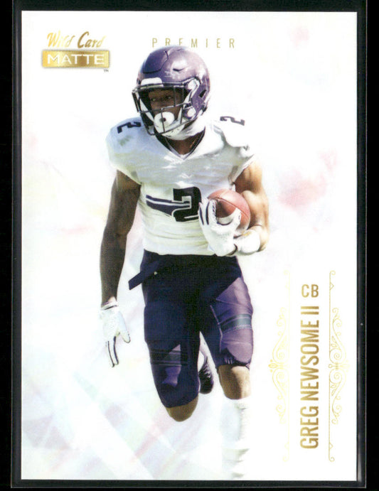 Greg Newsome II 2021 Wild Card Matte White #MBC-31 Northwestern Wildcats