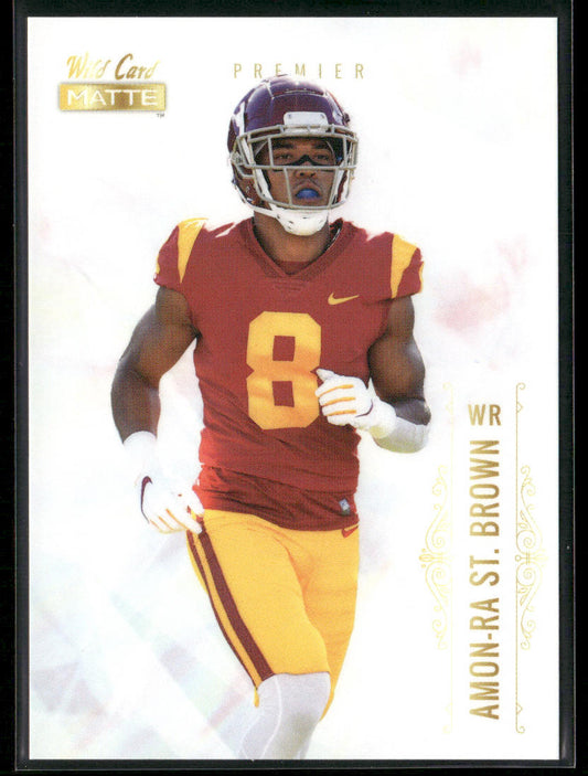 Amon-Ra St. Brown 2021 Wild Card Matte White #MBC-58 USC Trojans