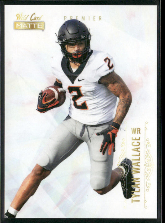 Tylan Wallace 2021 Wild Card Matte White #MBC-56 Oklahoma State Cowboys