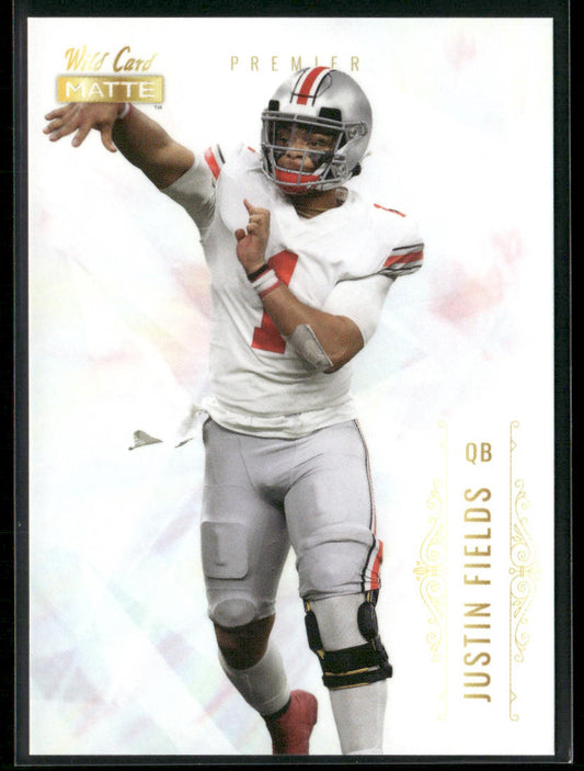 Justin Fields 2021 Wild Card Matte White #MBC-2 Ohio State Buckeyes