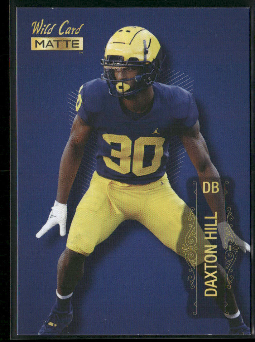 Daxton Hill 2022 Wild Card Matte Blue #MB-30 Michigan Wolverines