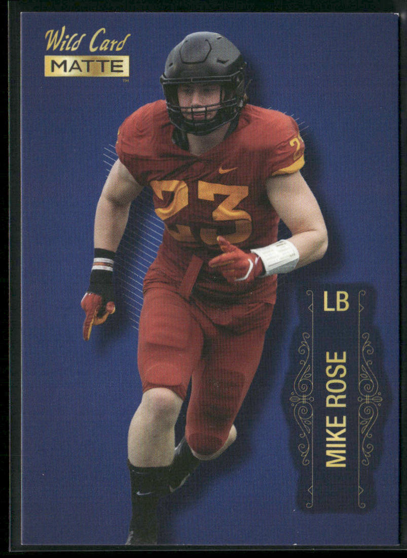Mike Rose 2022 Wild Card Matte Blue #MB-120 Iowa State Cyclones