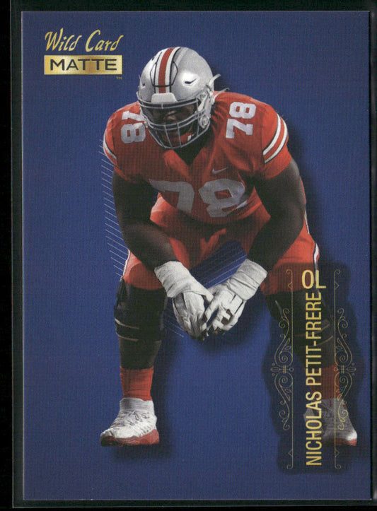 Nicholas Petit-Frere 2022 Wild Card Matte Blue #MB-90 Ohio State Buckeyes