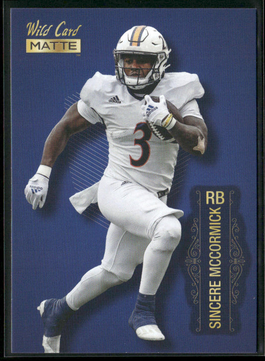Sincere McCormick 2022 Wild Card Matte Blue #MB-100 UTSA Roadrunners