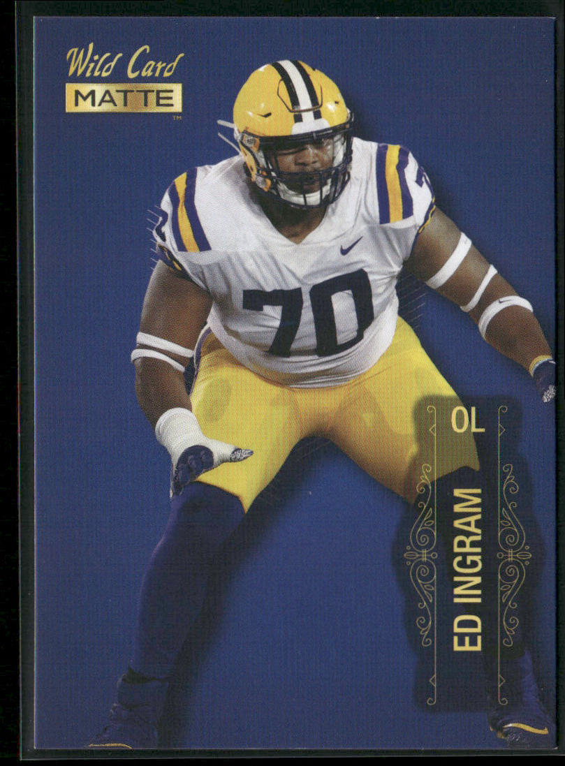 Ed Ingram 2022 Wild Card Matte Blue #MB-40 LSU Tigers