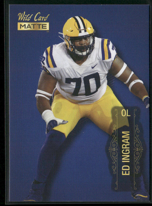 Ed Ingram 2022 Wild Card Matte Blue #MB-40 LSU Tigers