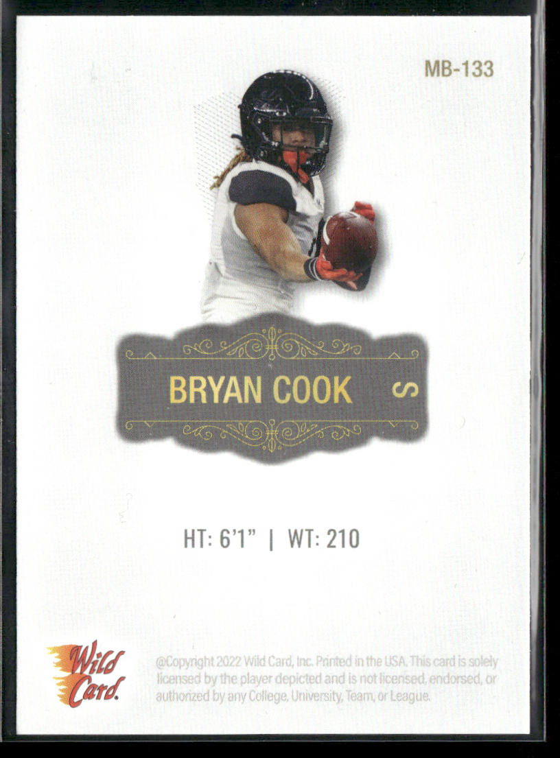 Bryan Cook 2022 Wild Card Matte White #MB-133 Howard Bison