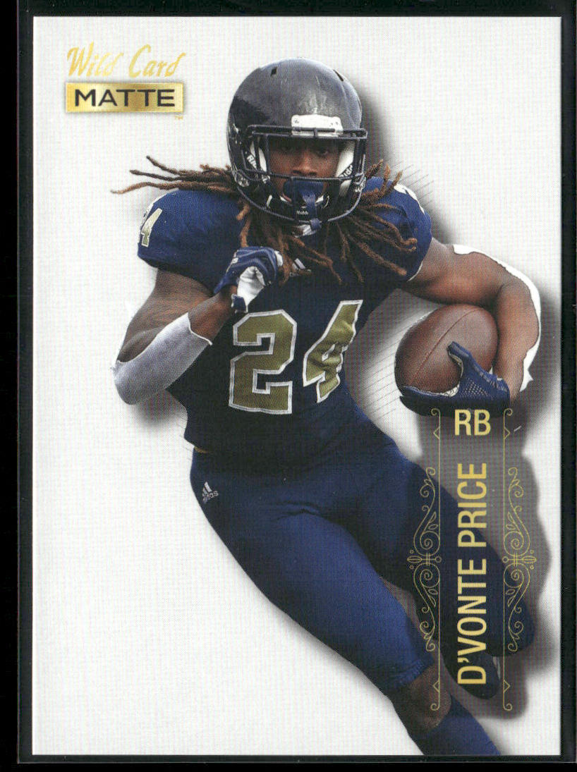 D'Vonte Price 2022 Wild Card Matte White #MB-24 FIU Panthers