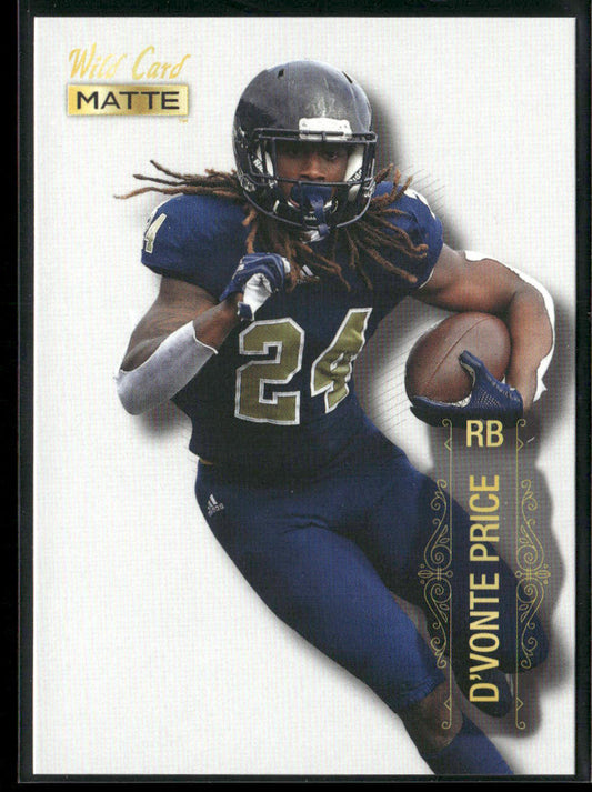 D'Vonte Price 2022 Wild Card Matte White #MB-24 FIU Panthers