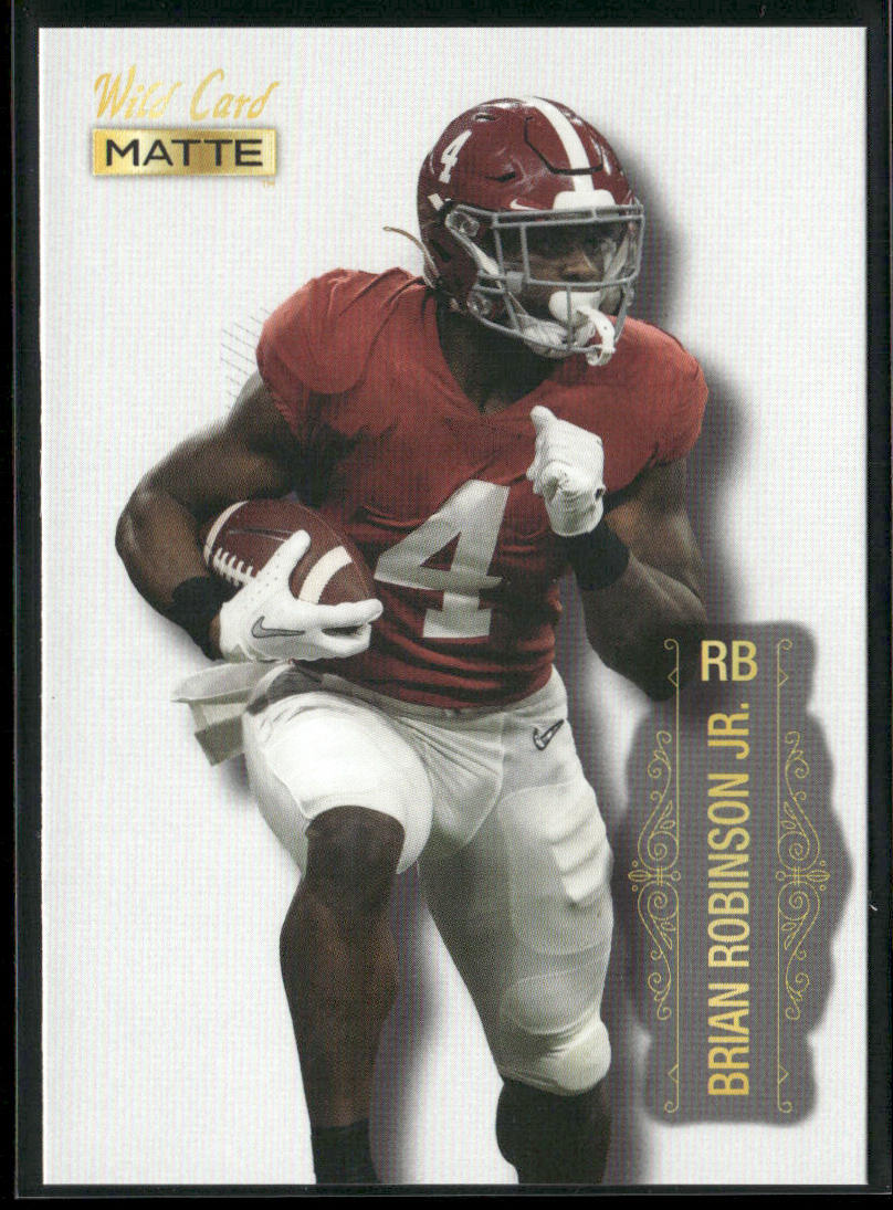 Brian Robinson Jr. 2022 Wild Card Matte White #MB-8 Alabama Crimson Tide