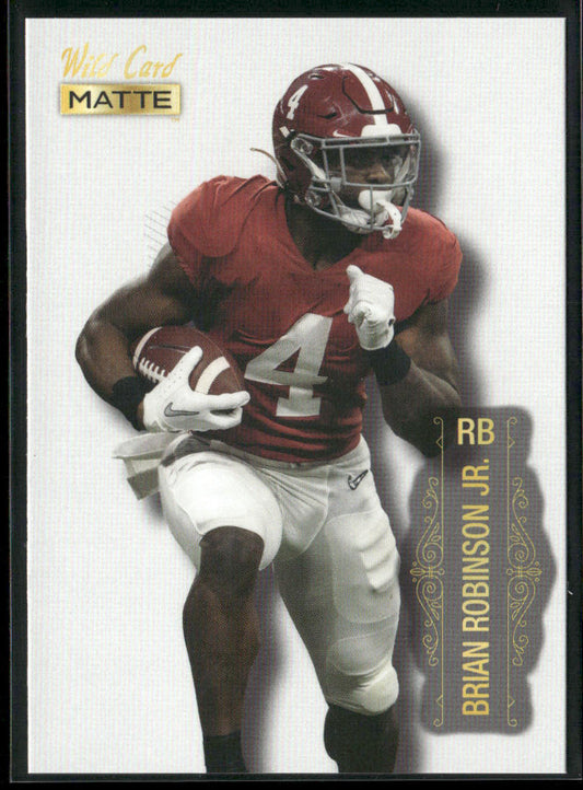 Brian Robinson Jr. 2022 Wild Card Matte White #MB-8 Alabama Crimson Tide