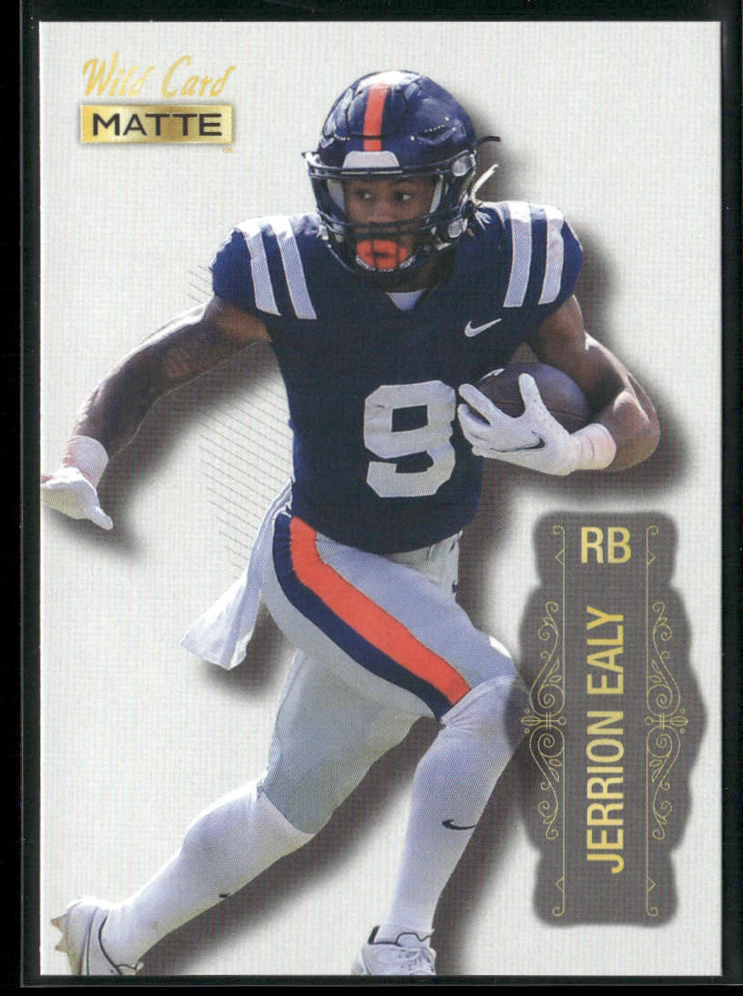 Jerrion Ealy 2022 Wild Card Matte White #MB-66 Ole Miss Rebels
