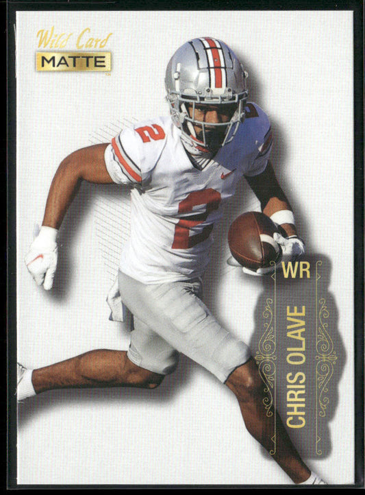 Chris Olave 2022 Wild Card Matte White #MB-14 Ohio State Buckeyes