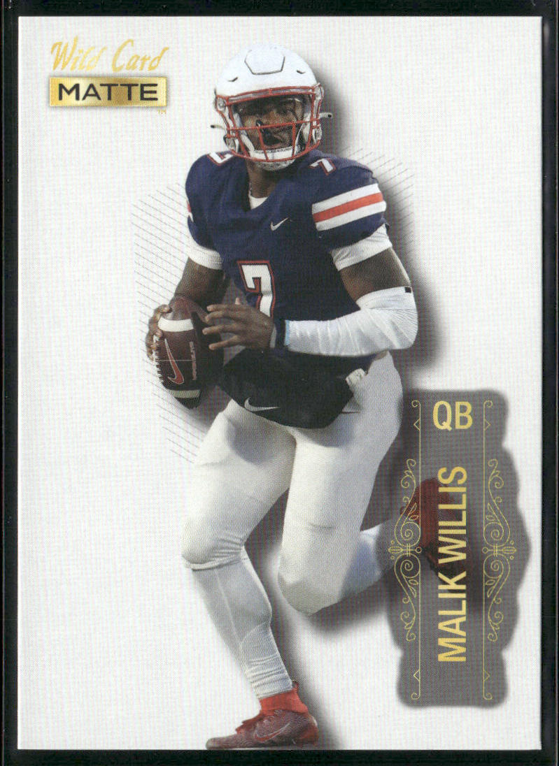Malik Willis 2022 Wild Card Matte White #MB-86 Liberty Flames