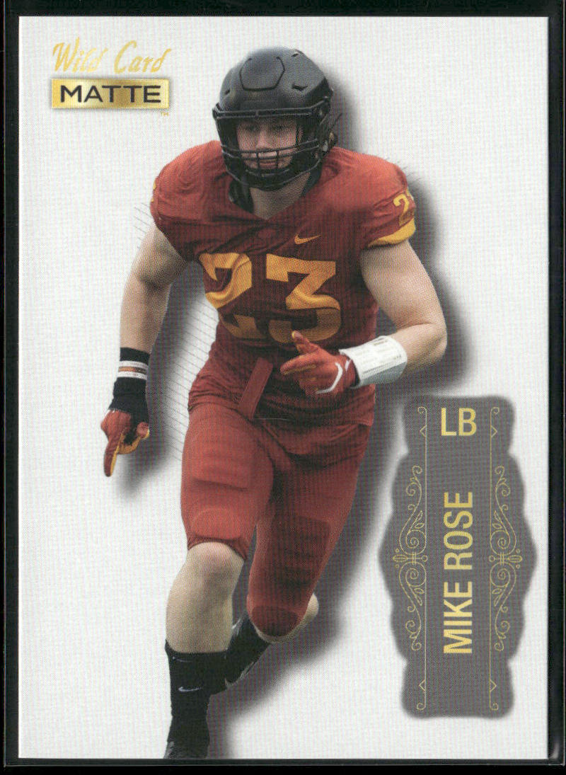 Mike Rose 2022 Wild Card Matte White #MB-130 Iowa State Cyclones