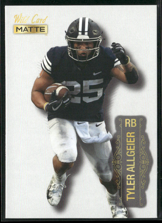 Tyler Allgeier 2022 Wild Card Matte White #MB-118 BYU Cougars
