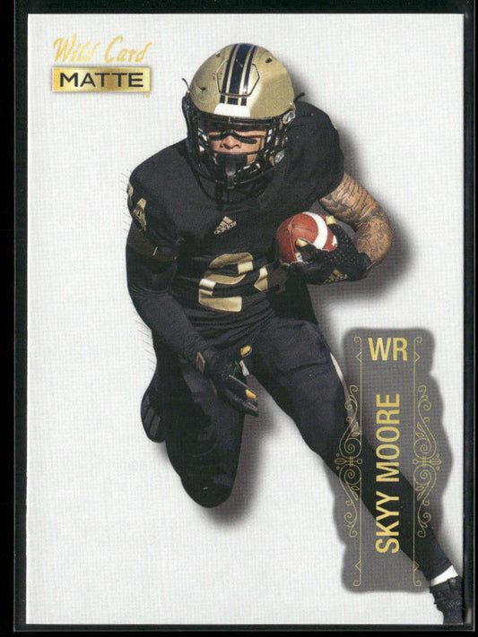 Skyy Moore 2022 Wild Card Matte White #MB-108 Western Michigan Broncos