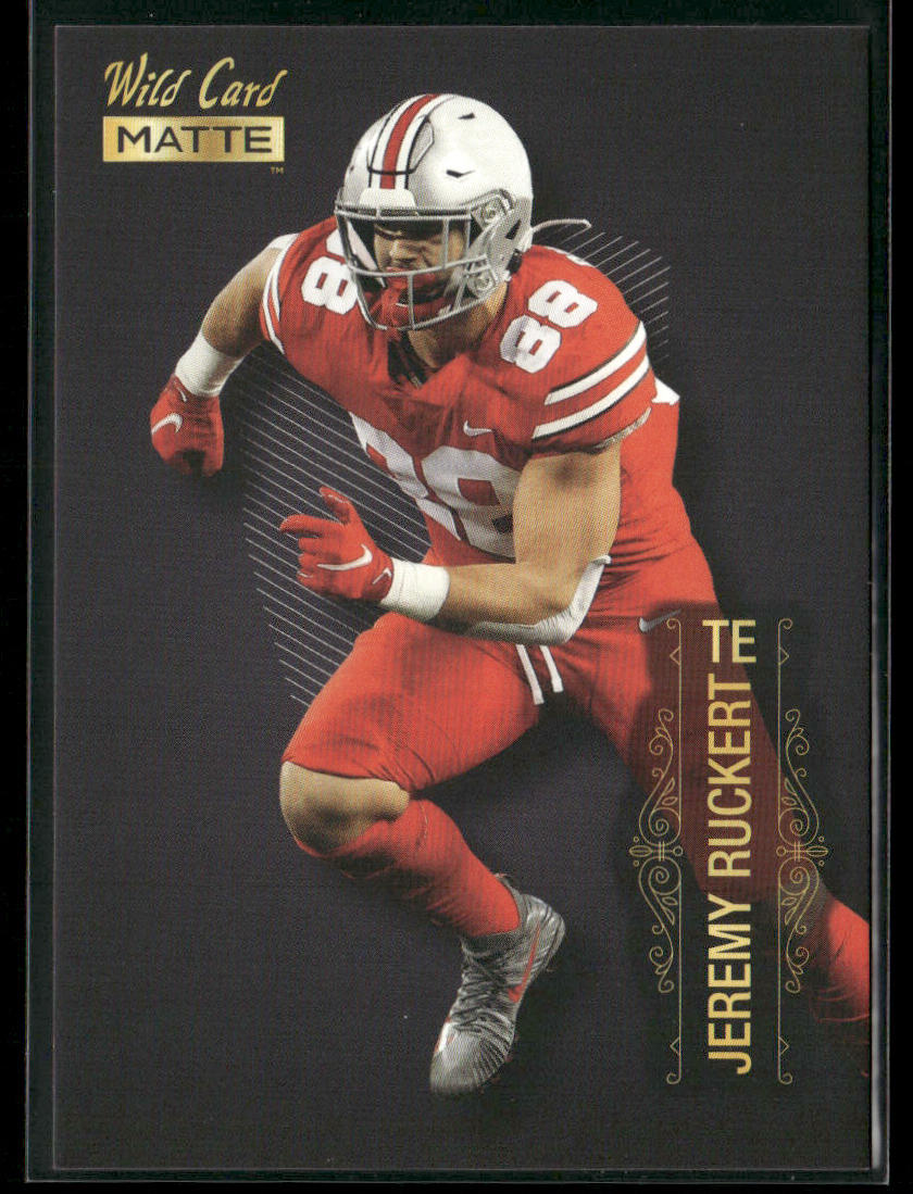 Jeremy Ruckert 2022 Wild Card Matte Black #MB-59 Ohio State Buckeyes front