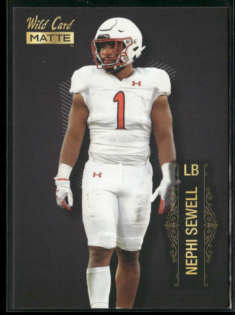 Nephi Sewell 2022 Wild Card Matte Black #MB-89 Utah Utes front