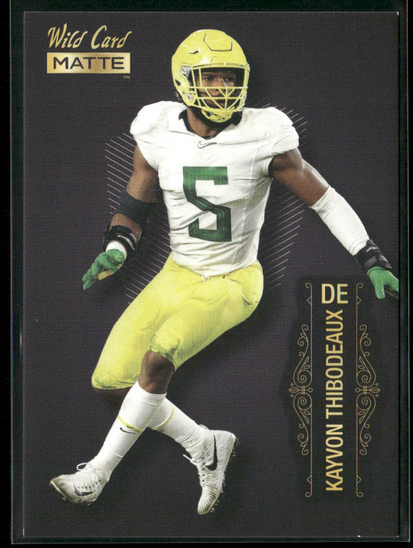 Kayvon Thibodeaux 2022 Wild Card Matte Black #MB-69 Oregon Ducks front