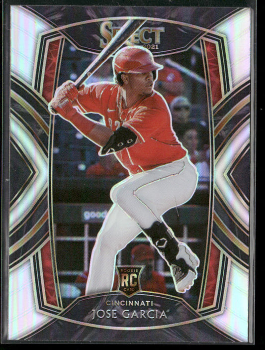 Jose Garcia 2021 Panini Select Holo Prizm #238 RC Cincinnati Reds