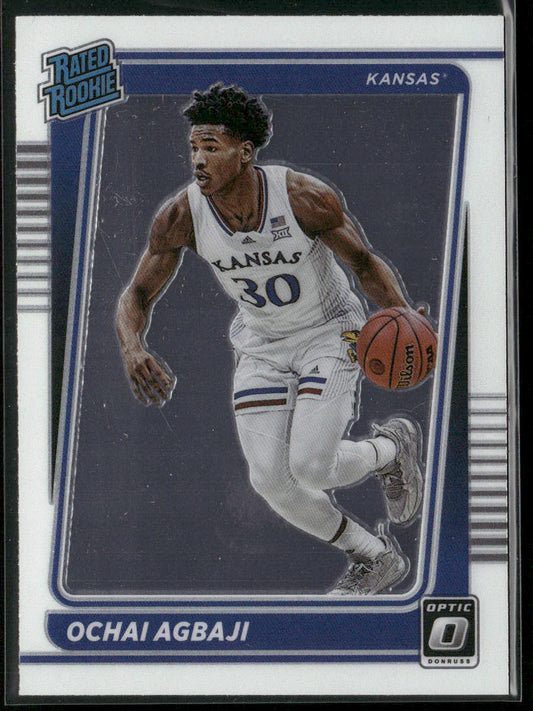 Ochai Agbaji 2022 Panini Chronicles Draft Picks Donruss Optic Rated Rookie #20 front