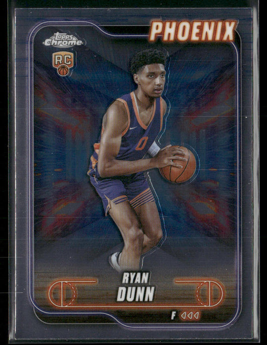 Ryan Dunn 2024-25 Topps Chrome #182 RC Phoenix Suns front