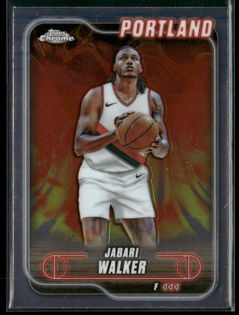 Jabari Walker 2024-25 Topps Chrome #67 Portland Trail Blazers front