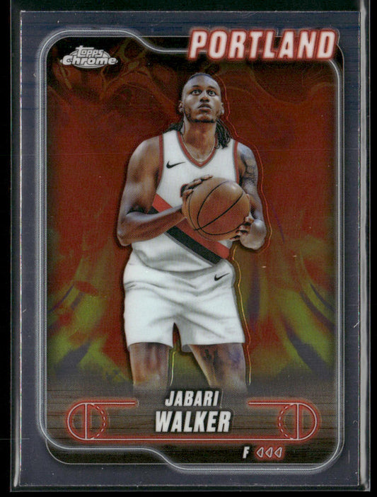 Jabari Walker 2024-25 Topps Chrome #67 Portland Trail Blazers front