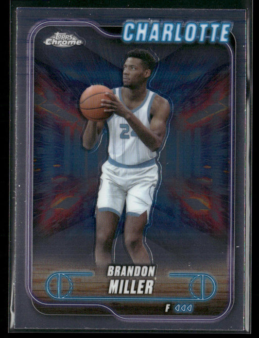 Brandon Miller 2024-25 Topps Chrome #61 Charlotte Hornets front