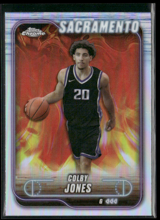 Colby Jones 2024-25 Topps Chrome Refractor #192 Sacramento Kings