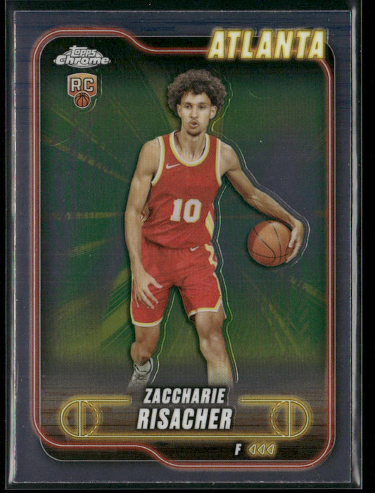 Zaccharie Risacher 2024-25 Topps Chrome #169 RC Atlanta Hawks