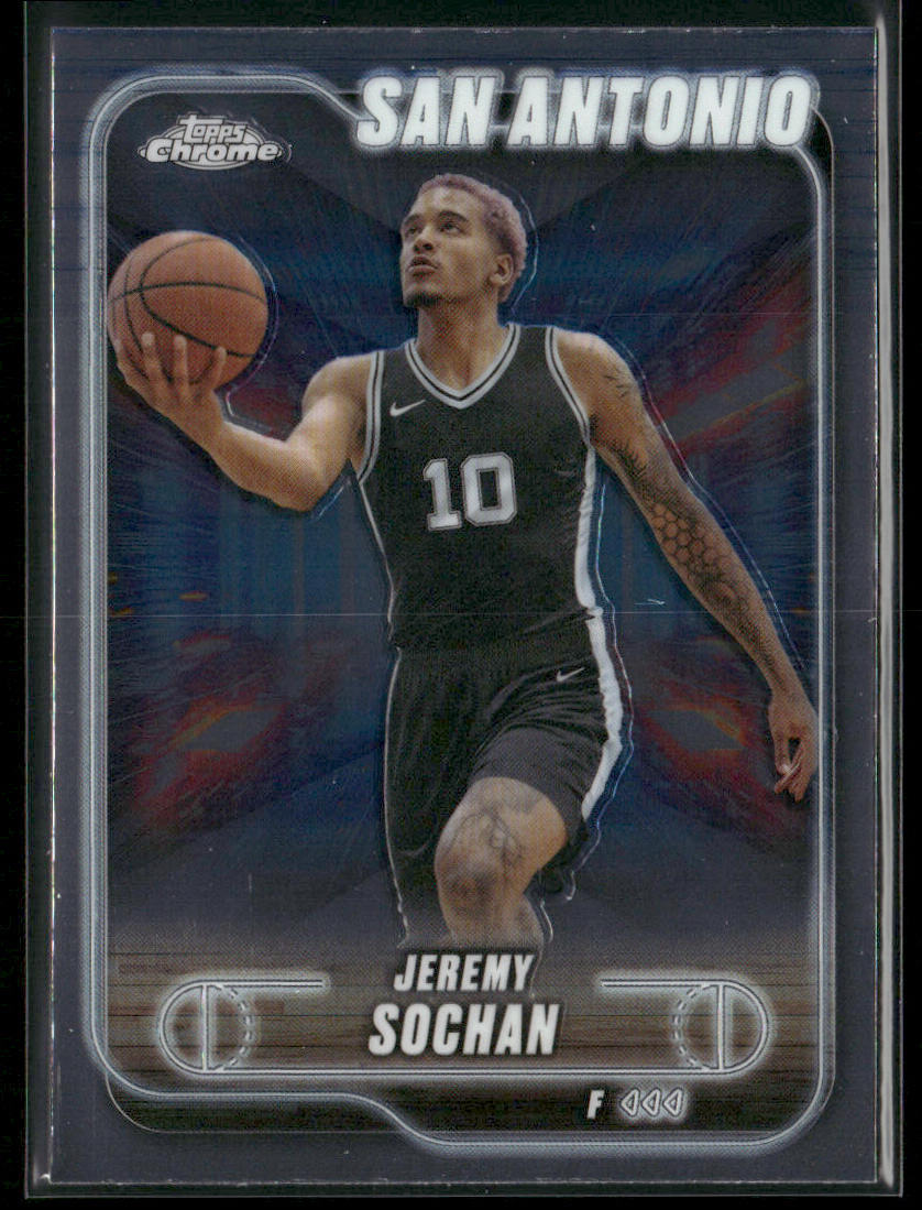 Jeremy Sochan 2024-25 Topps Chrome #181 San Antonio Spurs front