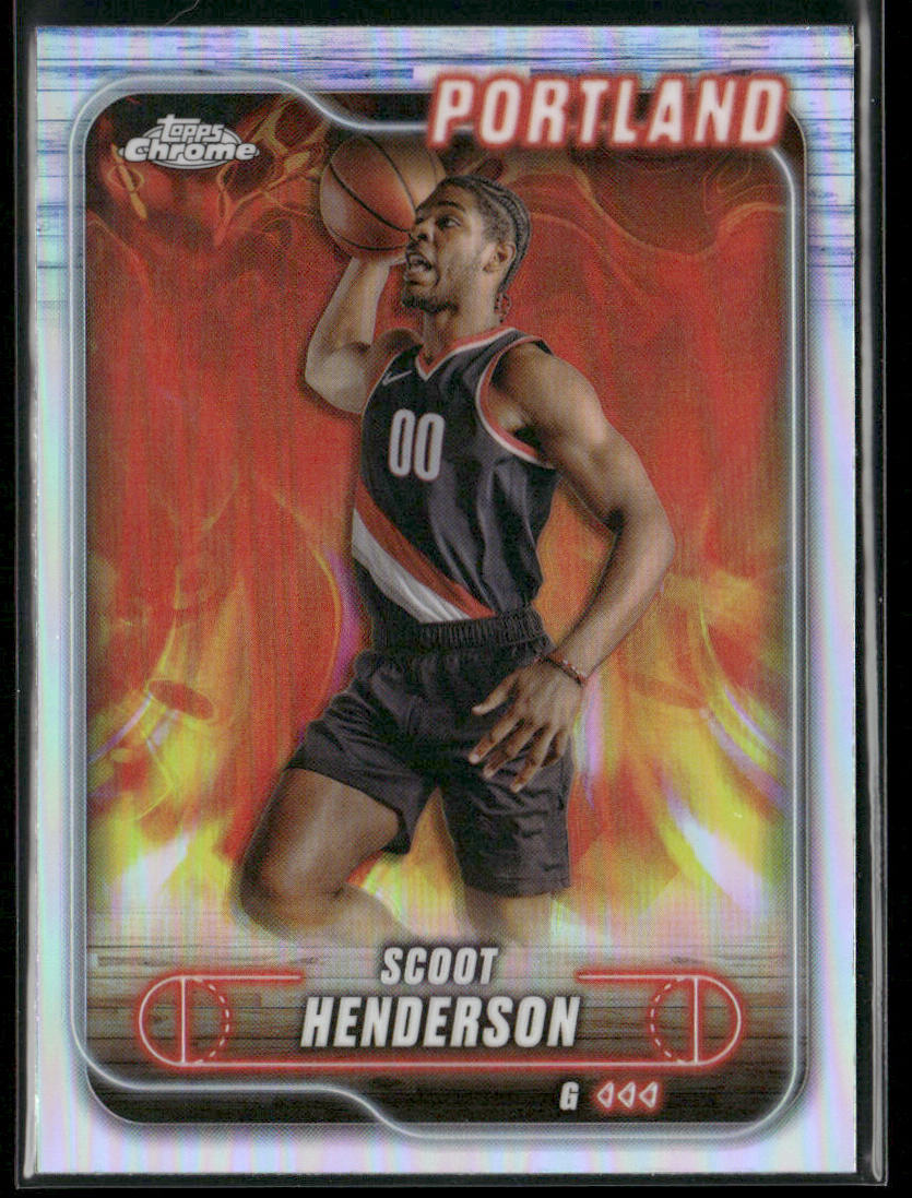 Scoot Henderson 2024-25 Topps Chrome Refractor #24 Portland Trail Blazers