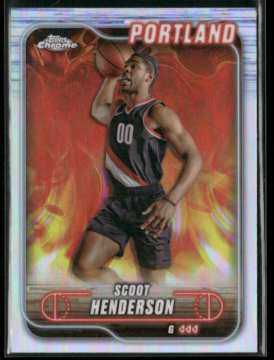 Scoot Henderson 2024-25 Topps Chrome Refractor #24 Portland Trail Blazers