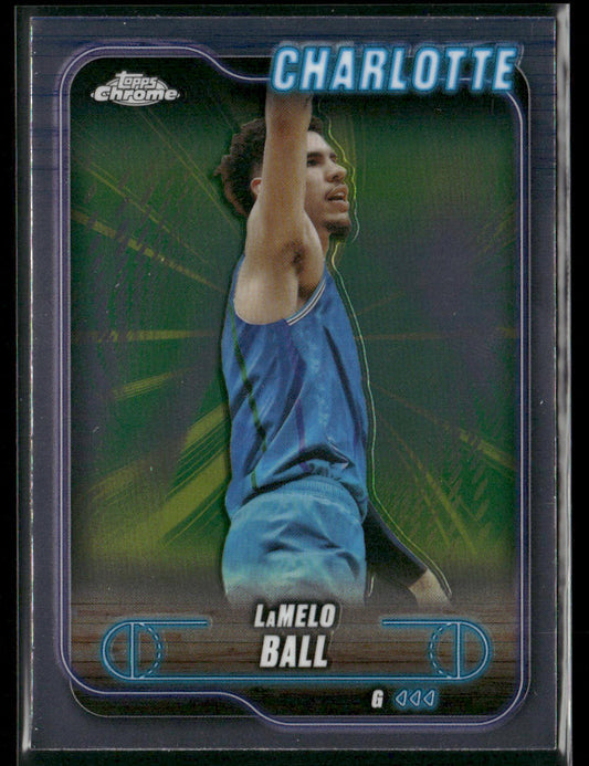 LaMelo Ball 2024-25 Topps Chrome #3 Charlotte Hornets front