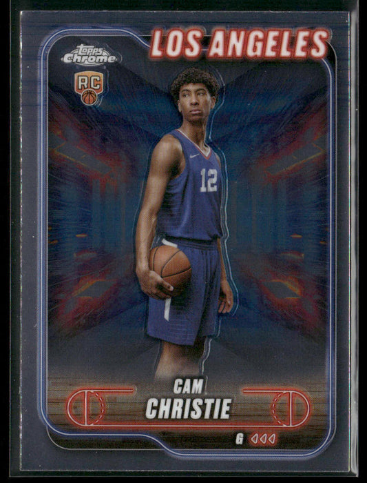 Cam Christie 2024-25 Topps Chrome #151 RC Los Angeles Clippers front
