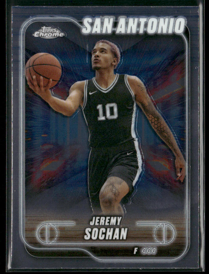 Jeremy Sochan 2024-25 Topps Chrome #181 San Antonio Spurs front