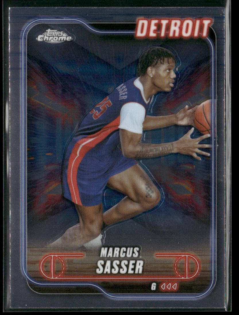 Marcus Sasser 2024-25 Topps Chrome #49 Detroit Pistons front