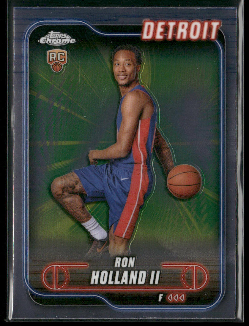 Ron Holland II 2024-25 Topps Chrome #133 RC Detroit Pistons front