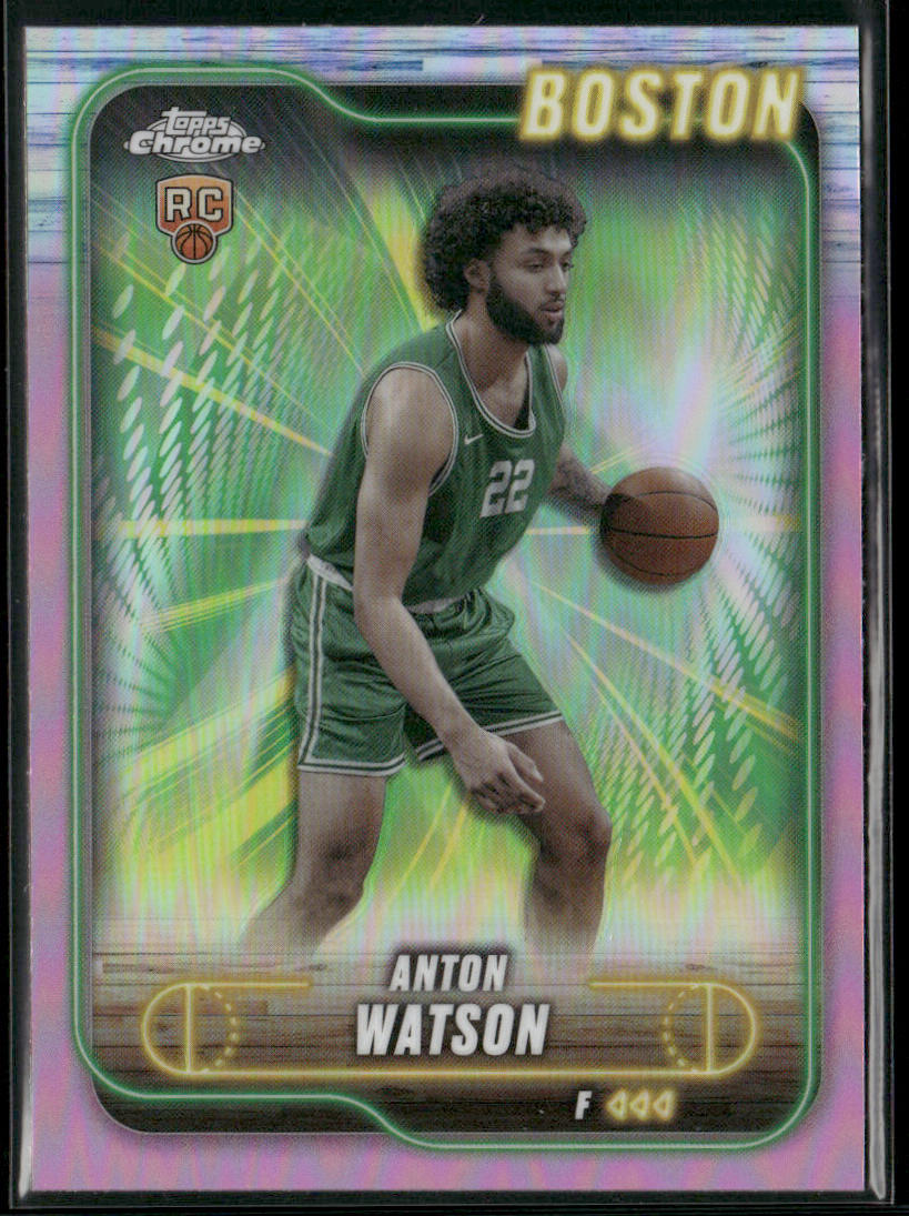 Anton Watson 2024-25 Topps Chrome Pink Refractor #107 RC Boston Celtics