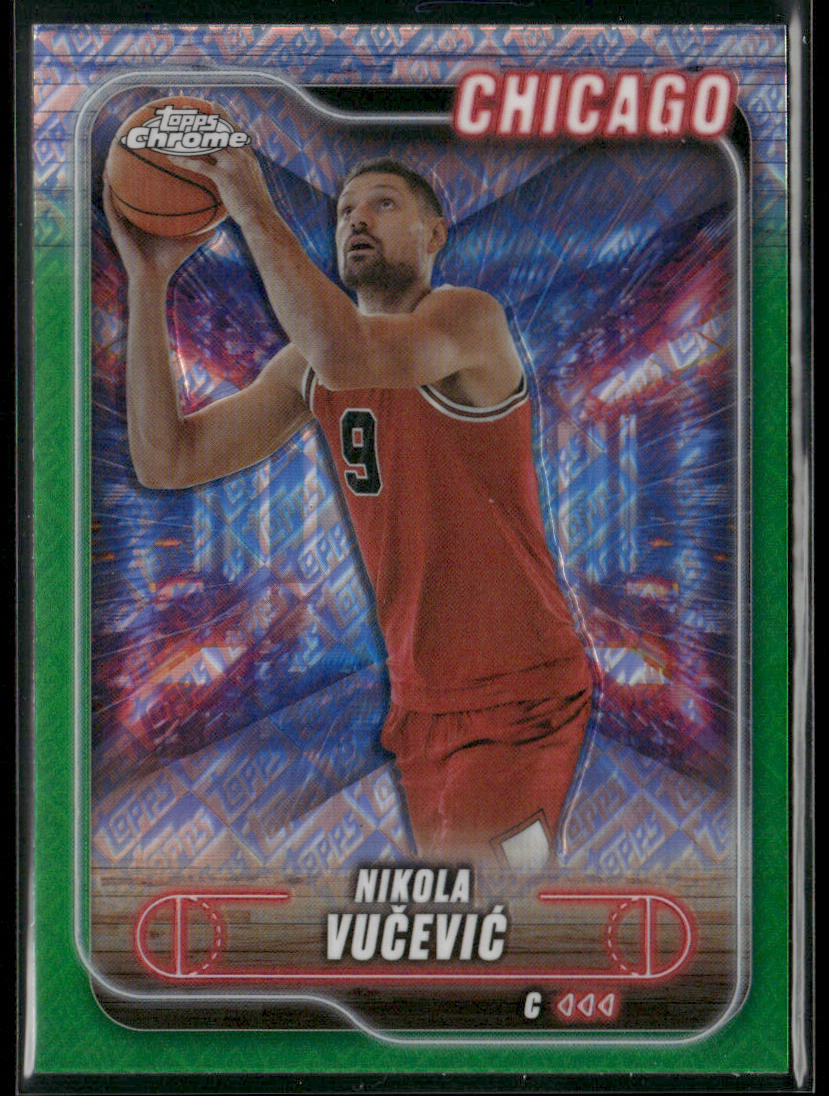 Nikola Vučević 2024-25 Topps Chrome Topps Green Refractor #97 Chicago Bulls