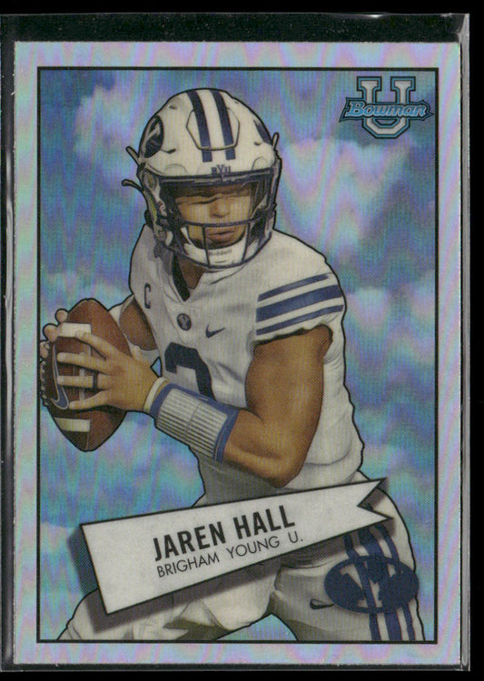 Jaren Hall 2022 Bowman University Chrome 1952 Bowman #52BF-14 BYU Cougars front